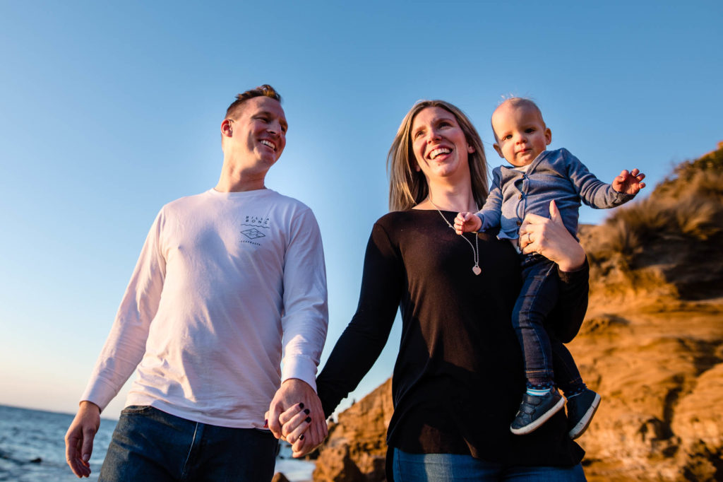 black rock family photography at half moon bay