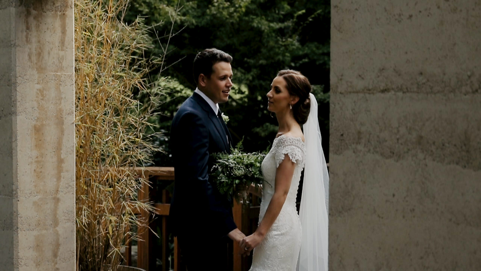 bride and groom holding at the Olinda Tea House Wedding