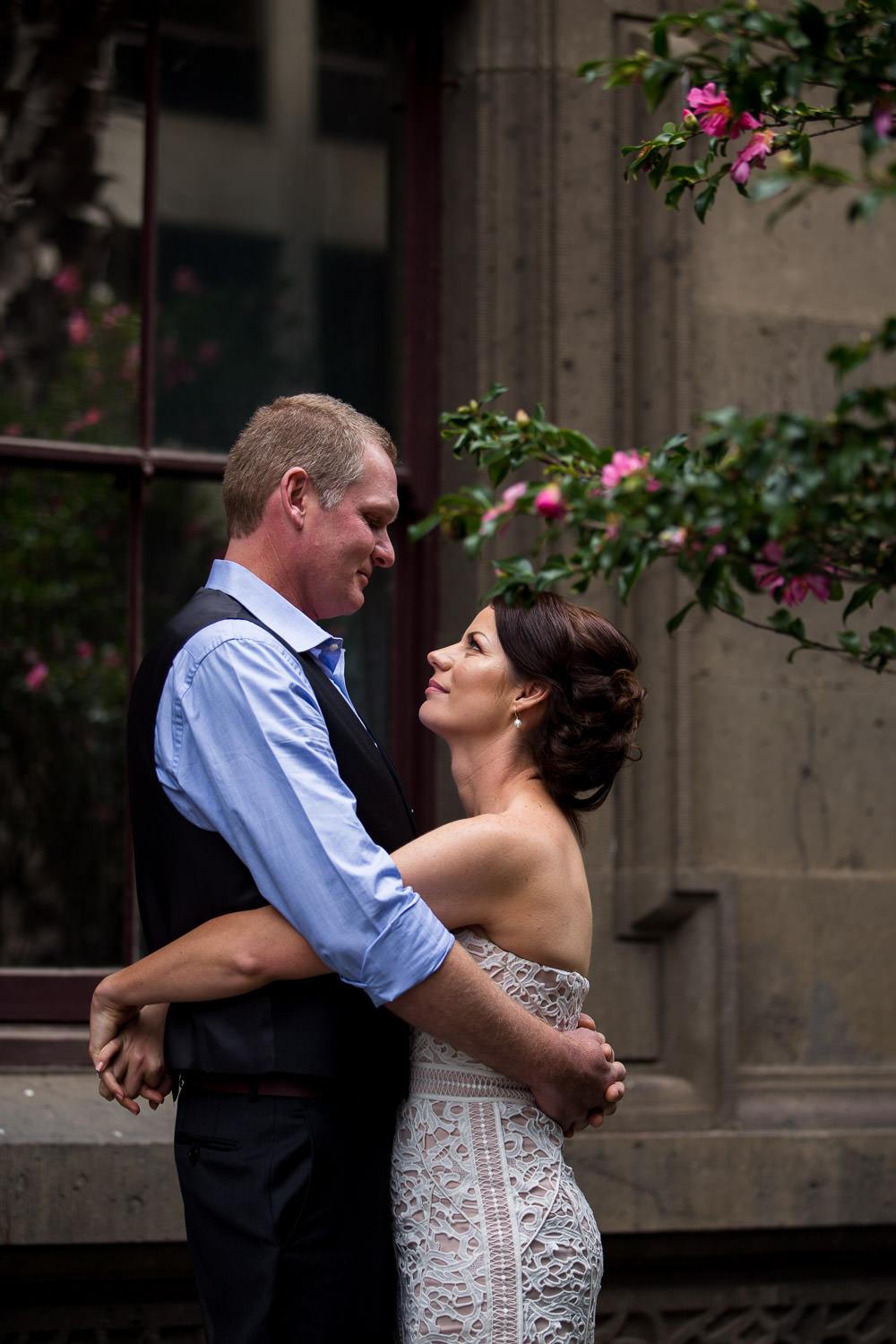 this couple eloped at the old treasury building in the city