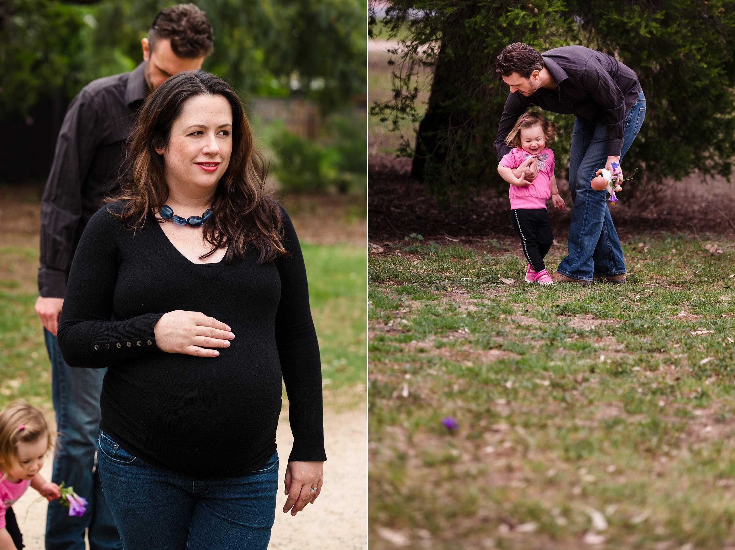 brighton maternity photographer takes photographs of family in local park
