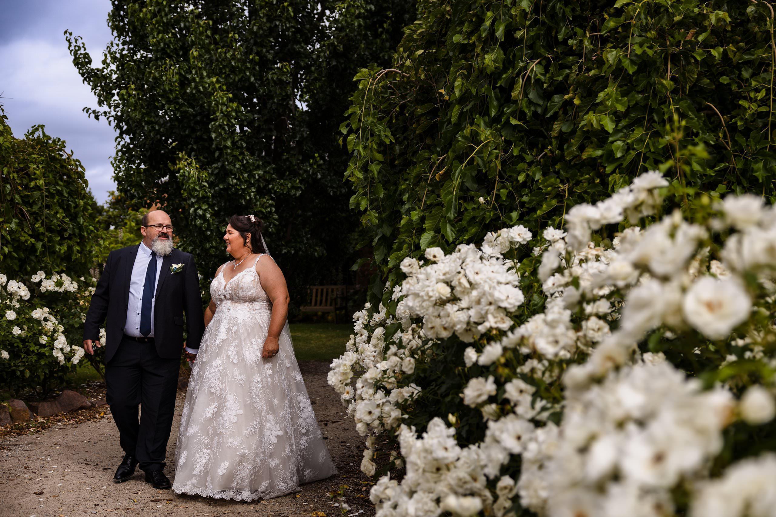Old Cheese Factory Wedding Potraits in the rose garden