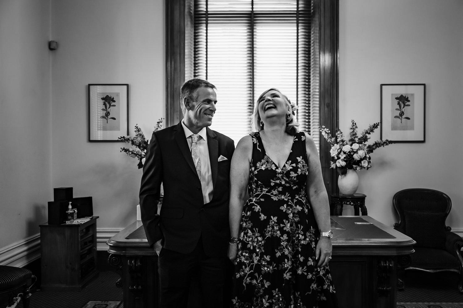 elopement photography in a melbourne city building